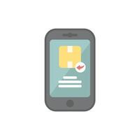 Smartphone showing return delivery status on screen vector