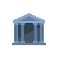 Government building with columns showing democracy and law vector
