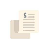 Folder storing invoice for budget planning with dollar symbol vector