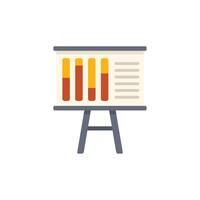 Whiteboard showing bar chart with data analysis results vector