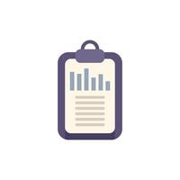 Clipboard showing business report with charts and data analysis vector
