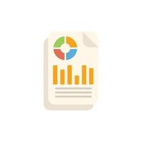 Document with charts showing market analysis data information vector