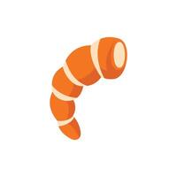 Single cooked shrimp presenting its delicious tail meat vector