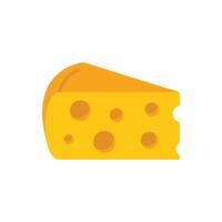 Drawing of a piece of cheese with holes on a white background vector