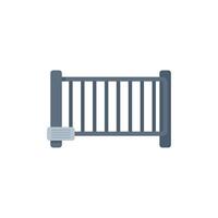 Automatic pedestrian subway entrance gate turnstile access control system vector