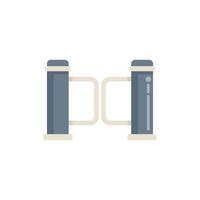 Automatic double sided turnstile gate access control terminal entrance security system icon vector