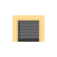 Closed modern garage door protecting a new house vector