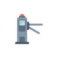 Automatic single turnstile gate access control security system icon vector