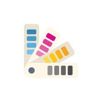 Color palette showing different colors for design vector