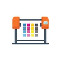 Large format printer using cmyk color model for printing service advertisement vector