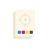 Printing house using cmyk color palette for targeting vector