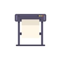 Wide format printer printing large blank document vector