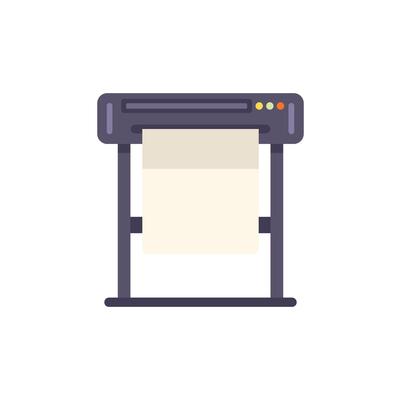 Wide format printer printing large blank document