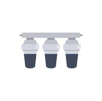 Water filter system purifying drinking water with three stage filtration vector