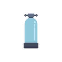 Oxygen tank standing on white background vector