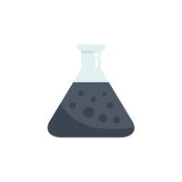 Erlenmeyer flask containing bubbling liquid icon vector