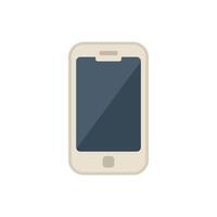 Smartphone displaying blank screen isolated on white background vector