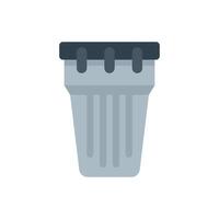 Empty office trash can throwing away garbage illustration vector