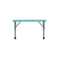 Folding table standing isolated on white background vector