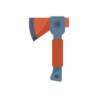Camping axe with wooden handle for cutting wood vector