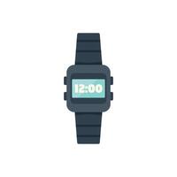Digital wrist watch showing time on display vector