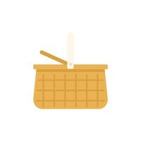 Empty picnic basket open and waiting for food vector