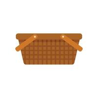 Empty picnic basket waiting for food and drinks vector