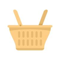 Empty shopping basket with handles raised for groceries vector