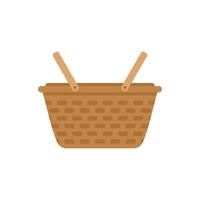 Empty picnic basket waiting to be filled for outing vector