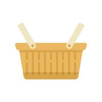 Shopping basket with handles staying open for products vector