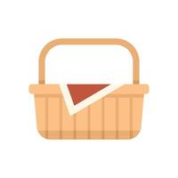Empty picnic basket waiting to be filled for a day out vector