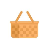 Empty picnic basket waiting to be filled for the park vector