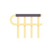 Yellow stair railing with rounded handrail providing home safety vector