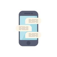 Smartphone showing instant messages on screen vector