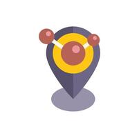 Location pin pointing network sharing location icon vector