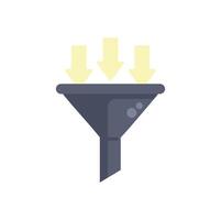 Sales funnel showing leads converting into customers vector