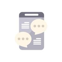 Smartphone displaying chat bubbles exchanging messages vector