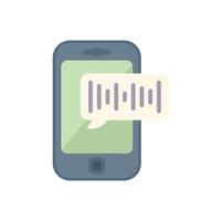 Smartphone displaying voice message notification icon vector