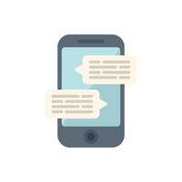 Smartphone showing instant messages on screen vector