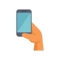 Hand holding smartphone with blank screen for your own design vector
