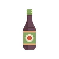 Soy sauce bottle standing on white background vector