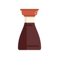 Soy sauce bottle standing on white background vector