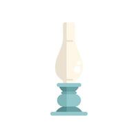 Gas lantern standing on a table providing light in a minimalist style vector