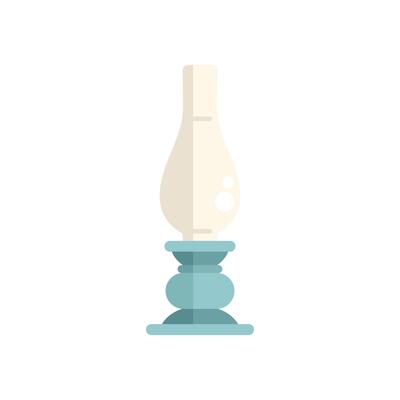 Gas lantern standing on a table providing light in a minimalist style