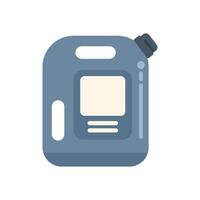 Plastic jerrycan showing empty label for chemical product vector