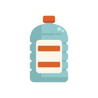 Big bottle of water with blank label showing through plastic vector