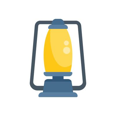 Kerosene lamp shining bright providing light in darkness
