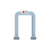 Metal detector gate scanning for prohibited items at checkpoint vector