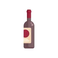 Wine bottle standing with blank label for your design needs vector
