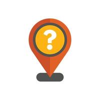 Location pin is pointing at an unknown destination vector